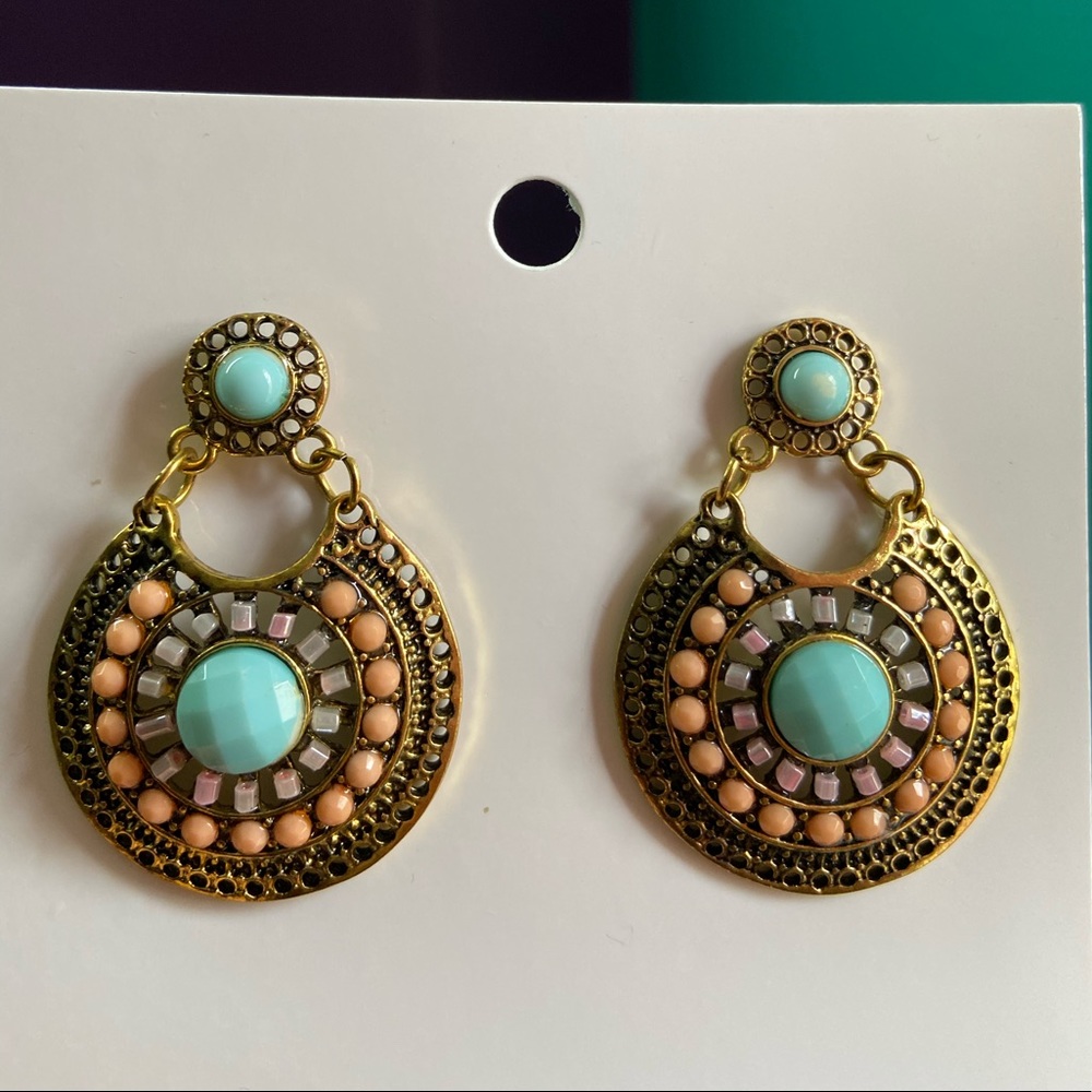 Unworn Francesca’s Multi Statement Drop Earrings!